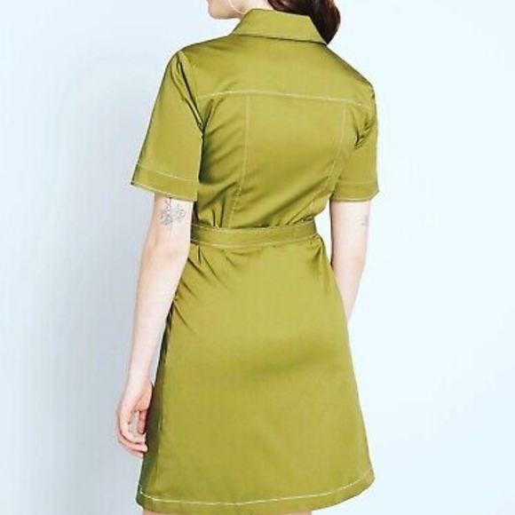NWT Modcloth Olive Dress Size 2 - Picture 2 of 6